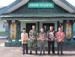 *Dandim 1012/Buntok Sambut Hangat Kunjungan Silahturahmi Pj. Bupati Barito Selatan*