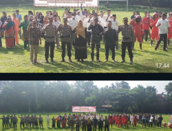 Kapolsek Kuantan Mudik Hadiri Apel Kesiapsiagaan Penanganan Karhutla di Halaman Kantor Camat Kuantan Mudik