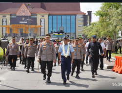 Terkejut, Danlanud RSN Dilepas Kapolda Riau Dengan Arakan Mobil Baracuda
