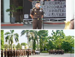 ASISTEN PIDANA MILITER KEJAKSAAN TINGGI RIAU MENJADI PENERIMA APEL KERJA PAGI