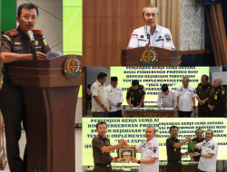 Kepala Kejaksaan Tinggi Riau Hadiri Kegiatan Penandatanganan Kesepakatan Bersama Antara Dinas Perkebunan Provinsi Riau dengan Kejaksaan Tinggi Riau tentang Implementasi Program “Jaga Zapin”