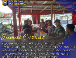 Jumat Curhat, Kapolsek Siak Hulu Didampingi Danramil Respon Langsung Keluhan Tokoh Masyarakat Buluh Cina