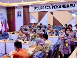 Rapat Koordinasi Lintas Sektoral Operasi Mantap Praja Lancang Kuning 2024 di Polresta Pekanbaru