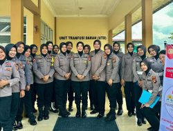 Polwan Polres Kuansing Gelar Kegiatan Donor Darah dalam Rangka Hari Jadi Polwan ke-76