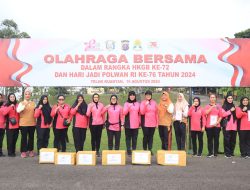 Polres Kuansing Gelar Olahraga Bersama dalam Rangka HKGB ke-72 dan Hari Jadi Polwan ke-76