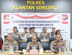 Polres Kuansing Gelar Evaluasi dan Asistensi Pembangunan Zona Integritas (ZI)