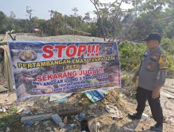 Kapolsek Kuantan Hilir Pimpin Operasi Penertiban Aktivitas PETI di Desa Kotorajo Kecamatan Kuantan Hilir Seberang