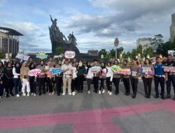 Dirlantas Polda Riau Sambangi Pengunjung Car Free Day Sampaikan Pesan Edukasi Kamtibmas & Kamseltibcarlantas