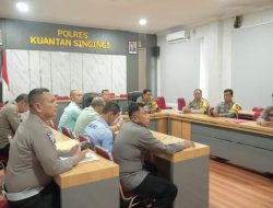 Polres Kuansing Ikuti Vidcon Audit Kinerja Itwasda Polda Riau Dalam Taklimat Awal Tahap II TA 2024