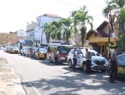 Polres Kuansing Gelar Apel Bersama dan Patroli Skala Besar Dalam Rangka Persiapan Pengamanan Pelantikan Presiden dan Wakil Presiden Terpilih