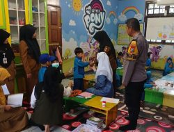 Kapolsek Said Sampaikan Cooling System Pilkada Damai Giat Peninjauan PIN POLIO dan Imunisasi Nasional Wilayah kerja Puskesmas Umban Sari Rumbai.