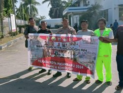 Sambang SPBE PT SINAR RIAU MUDA, Cooling system Polsek Rumbai Ajak Karyawan wujudkan Situasi kondisif jelang Pilkada serentak 2024