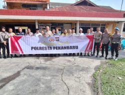 Polresta Pekanbaru dan Polsek Pekanbaru Kota Adakan “Minggu Kasih” Bersama Warga Kelurahan Kota Tinggi