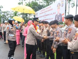 Farewell Parade Iringi Acara Pisah Sambut Kapolres Kuantan Singingi