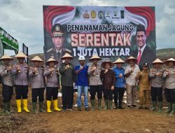 Kapolres Kuansing Launching Penanaman Jagung Serentak 1 Juta Hektar Dukung Swasembada Pangan 2025