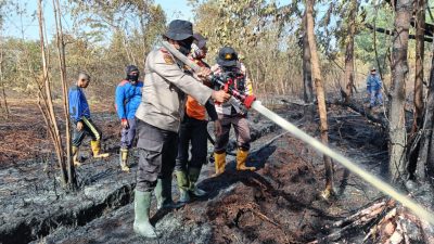 Bersinergi dengan Stakeholder, Polsek Bengkalis 14 Hari Padamkan Karhutla