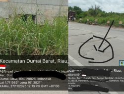 Jembatan  Sungai Mesjid-Dumai Retak Dan Phisik Tambal Sulam Pasca Hitungan Bulan Peresmian