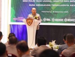Kapolda Riau Buka Rakorbin SDM, Tekankan Personel Adaptif dan Kolaboratif