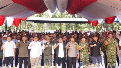 Disaksikan Menhut, Gubernur, Kapolda, Pangdam XIX, dan Kajati Riau, Penumbangan Sawit Awali Pemulihan Tesso Nilo