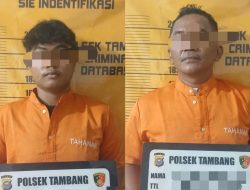 Dua Pelaku Narkoba Ditangkap Polsek Tambang di Desa Rimbo Panjang 