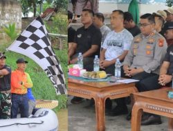 Kapolres Kampar Hadir Saksikan Pembukaan Lomba Pacu Sampan Dragon Boat, Rangkaian HUT Kabupaten Kampar Ke-76.