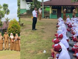 Polsek XIII Koto Kampar Sosialisasikan Bahaya Narkoba dan Bullying di SD 02 Batu Bersurat, Siswa Diminta Jaga Kebersihan Lingkungan