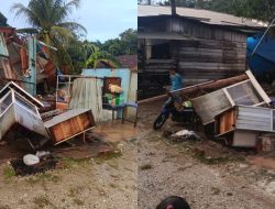 Warung Sate di Desa Padang Mutung Porak Poranda Akibat Angin Puting Beliung