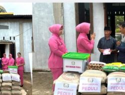 Sentuhan Nyata Bhayangkari Tapung Hulu Dukung Pembangunan Masjid Ar-Rayhan