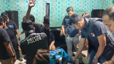 Satresnarkoba Polres Kampar Razia Tempat Hiburan Malam di Desa Kinantan, Ingatkan Bahaya Narkoba