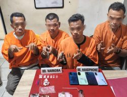 Satresnarkoba Polres Kampar Tangkap Empat Pelaku Narkoba di Kuok!