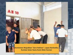 Komitmen Wujudkan “Zero Halinar”, Lapas Narkotika Rumbai Gelar Razia Rutin Blok Hunian
