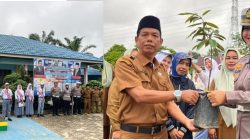 SATLANTAS POLRES KAMPAR GELAR POLICE GOES TO SCHOOL DI SMKN 1 KUOK, SOSIALISASI KESELAMATAN LALU LINTAS DAN GREEN POLICING