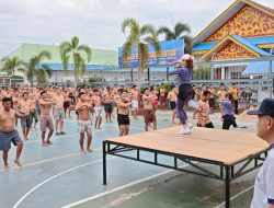 Lapas Kelas IIA Pekanbaru Dorong Pola Hidup Sehat Melalui Senam Rutin Warga Binaan