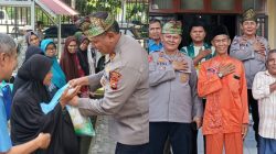 “JUMAT BAROKAH BERBAGI REJEKI – POLSEK KAMPAR SERAHKAN SEMBAKO KE DESA PULAU TINGGI”