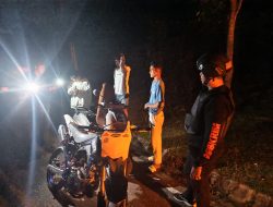 “ANTISIPASI BALAP LIAR & PREMANISME – TIM RAGA RES KAMPAR PATROLI MALAM, SITUASI AMAN”