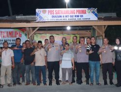 Kapolres Kampar Silaturahmi Ke Pos Satkamling Batu Belah – Serahkan Bantuan & Bibit Pohon Dukung Green Policing”