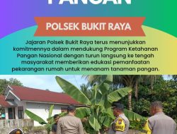 Polsek Bukit Raya Dukung Ketahanan Pangan Yang Dimulai Dari Perkarangan Rumah