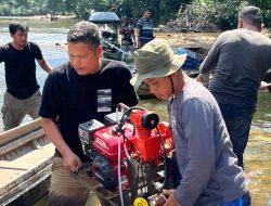 Polsek Kampar Kiri Operasi PETI, Temukan 3 Rakitan Tambang Emas di Sungai Subayang
