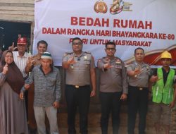 “PELETAKAN BATU PERTAMA RUMAH BARU WARGA HERI SUHARDIANTO – POLRES KAMPAR WUJUDKAN ‘POLRI UNTUK MASYARAKAT'”