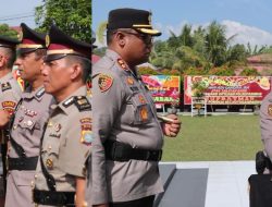 Kapolres Pimpin Sertijap Kabag SDM, Kasat Intel, Kasat Resnarkoba dan Kapolsek XIII Koto Kampar Polres Kampar