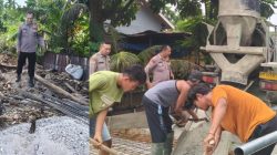 Bhabinkamtibnas Polsek Bukit Raya Melaksanakan&nbsp; Pengerjaan JMP (JEMBATAN MERAH PUTIH) PRESISI Rangka HUT Bhayangkara ke 80, 2(dua)&nbsp; Diwilkum Polsek Bukit Raya.