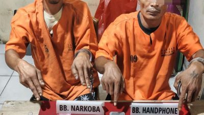 Polres Kampar Tangkap Dua Pelaku Narkoba di Desa Intan Jaya, Sita 22,83 Gram Sabu-sabu