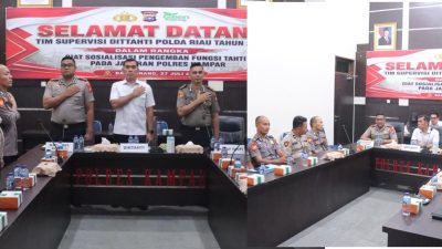 Polres Kampar Sambut Tim Supervisi Dittahti Polda Riau, Perkuat Profesionalisme Pengemban Fungsi Tahanan