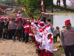 Polres Kampar Dukung Ekspedisi Merah Putih Polda Riau di Desa Tanjung Belit Selatan