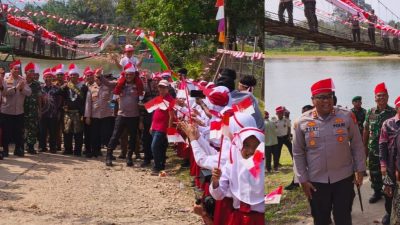Polres Kampar Dukung Ekspedisi Merah Putih Polda Riau di Desa Tanjung Belit Selatan