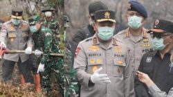 Kapolda Riau dan Pangdam Tuanku Tambusai Patroli Udara Karhutla, Turun Langsung Padamkan Api di Pelalawan