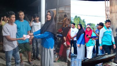 Tinjau Langsung Korban Kebakaran Silam, Prihatin Bupati Kampar H. Ahmad Yuzar Serahkan Bantuan Dan Instruksikan Instansi Terkait segera Berikan Bantuan.