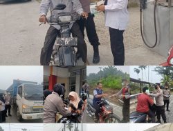 Serentak Sebar 2.450 Masker di 13 Wilayah, Polres Kampar & Polsek Jajaran Lindungi Warga dari Ancaman Asap Karhutla