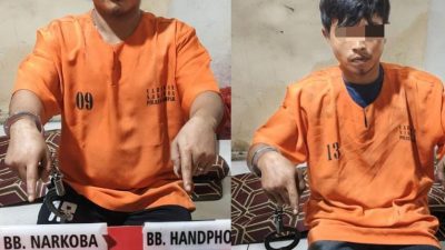 Satresnarkoba Polres Kampar Tangkap Dua Pelaku Narkoba di Desa Geringging