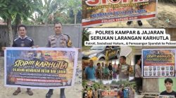 Polres Kampar & Polsek Jajaran Serukan Larangan Karhutla: Patroli Keliling, Sosialisasi Hukum & Pemasangan Spanduk hingga ke Pelosok